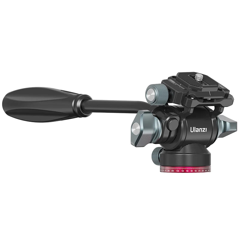 Ulanzi U-190 Fluid Hydraulic Ball Head Panoramic Video DSLR Camera Tripod Head with Handle Arca for Monopod Tripod Pan Head