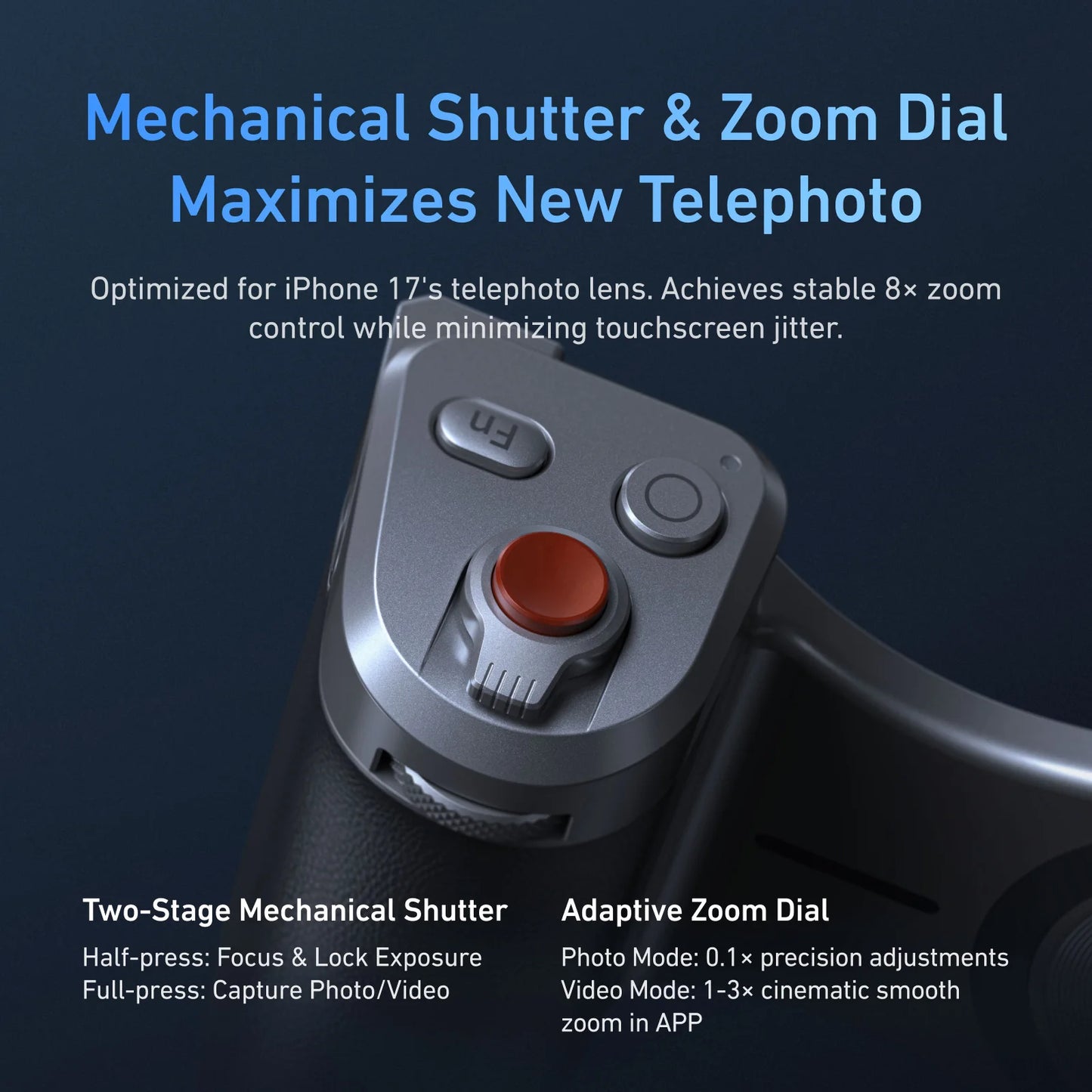 TELESIN Master Grip Set for iPhone17 Pro Pro Max Magnetic Phone Camera Hand Grip Holder 3200Mha Powerbank with Wireless Charging ** Ships from China**