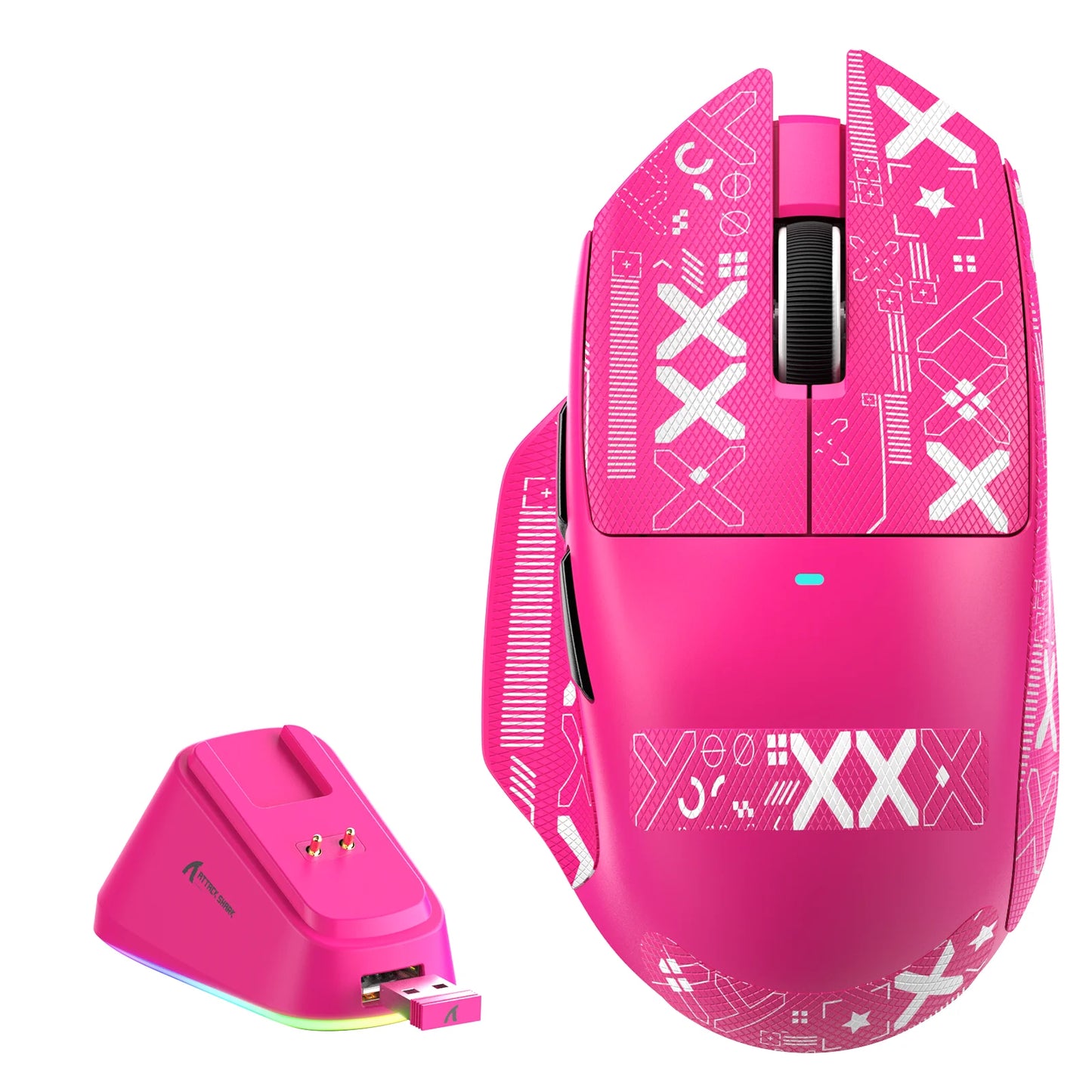 ATTACK SHARK V6 65g Wireless Gaming Mouse RGB Magnetic Charging Dock Wireless/Wired Mouse 1K Polling PAW3311 Multiple Colors
