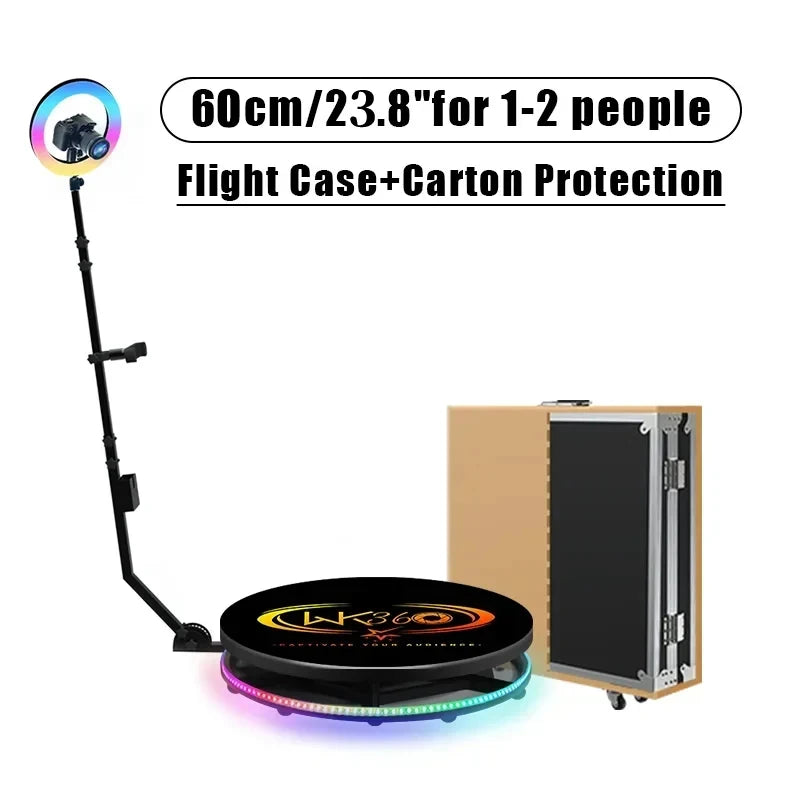360 Photo Booth Machine for Parties 360 Spin Camera Booth with Extra Battery,Software APP Remote Automatic