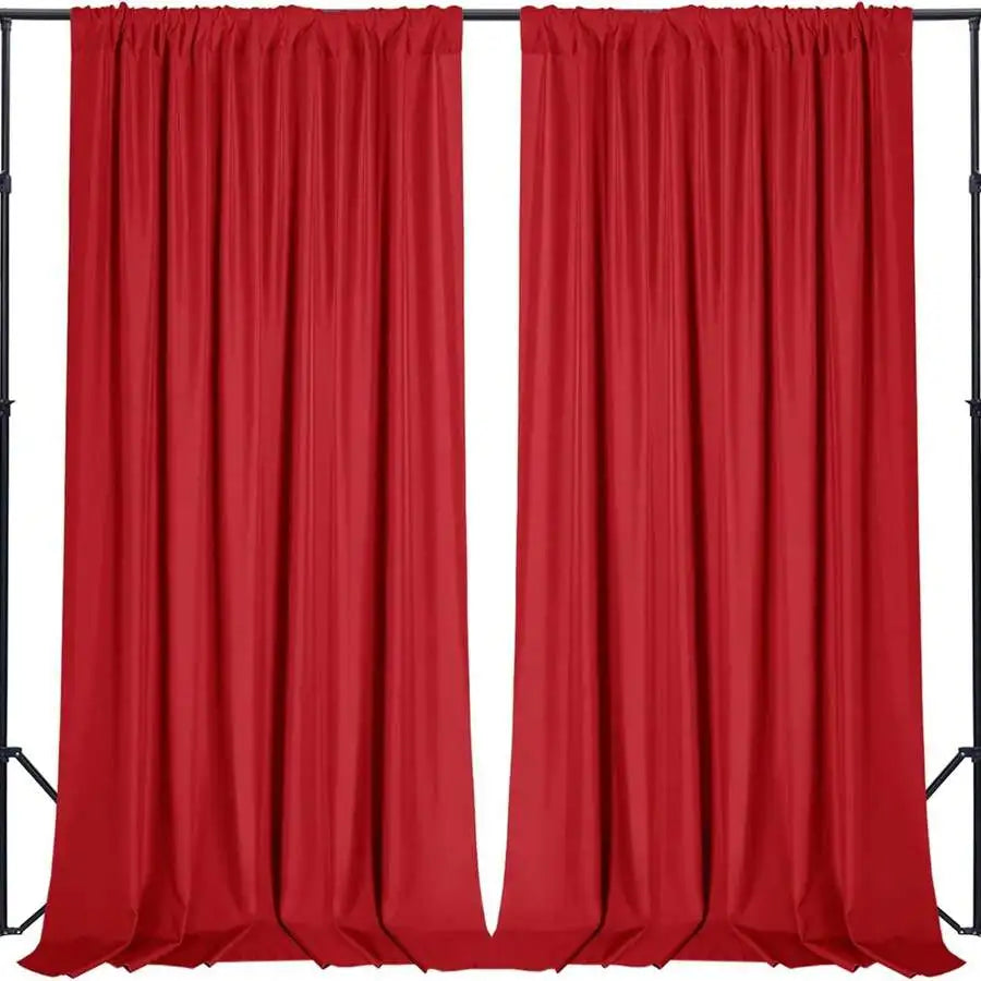 Red Polyester Curtain Backdrop For Party Wedding Photography Decor 5ft X 10ft Multiple Colors ** Drapes Only**