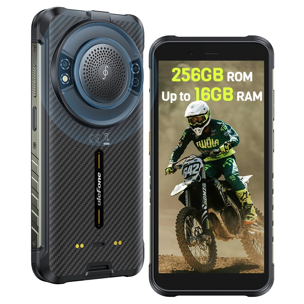 Ulefone RugKing 9600mAh Up to 16GB+256GB Waterproof NFC 4G Rugged Smartphone Android 15 50MP Camera Global 【Ships from US】