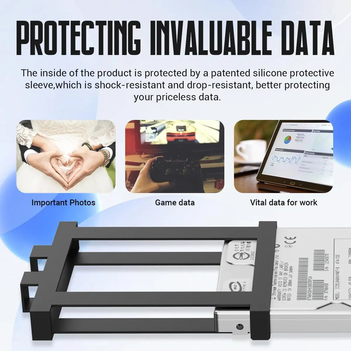 Portable 1TB External Hard Drive USB 3.0 USB-C for PC Mac PS4 Xbox Gaming Storage