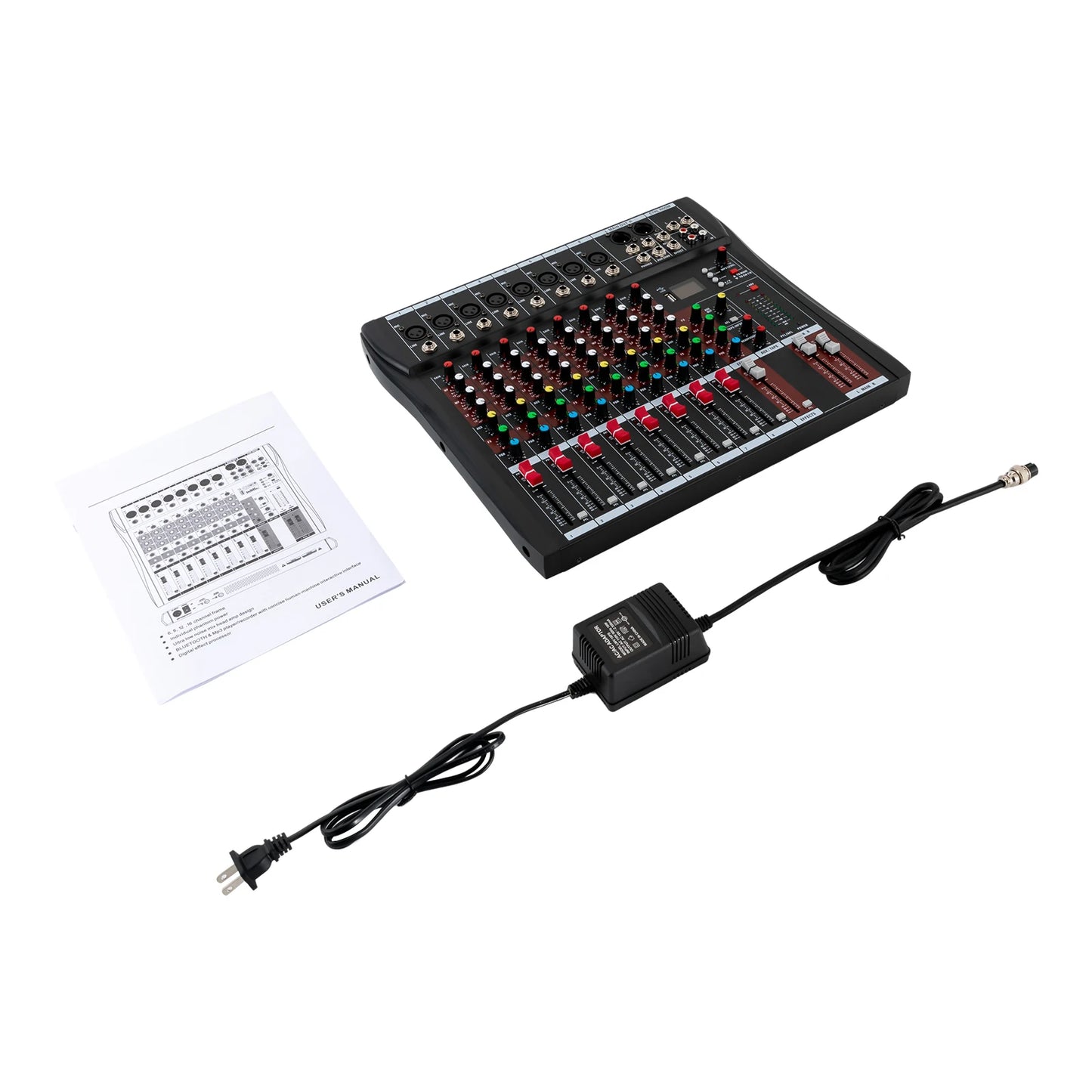 Bymaocar Professional Audio Mixer With Bluetooth USB Recording