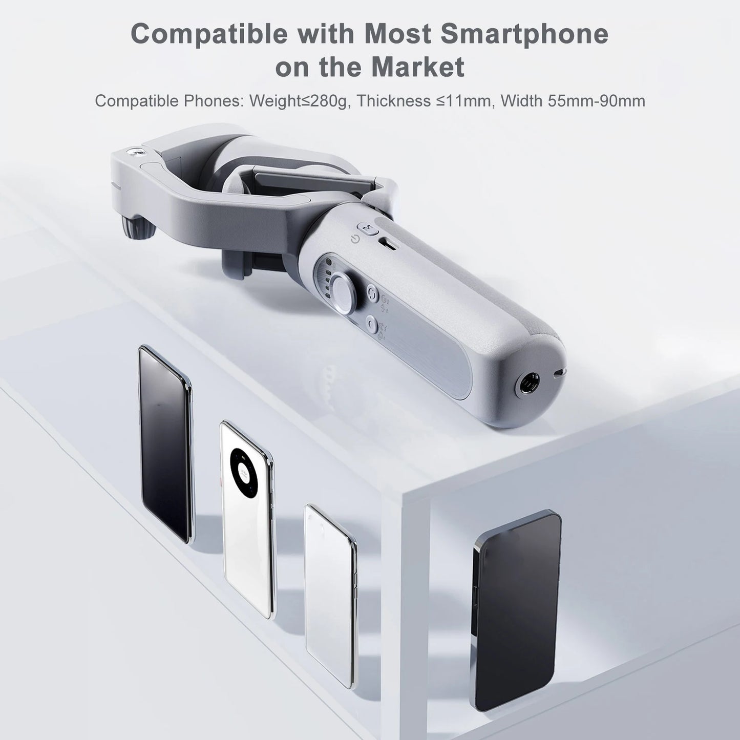 US hohem iSteady XE 3-Axis Smartphone Gimbal Stabilizer Portable Phone Vlog Gimbal Anti-shake Mini Tripod 280g Load Capacity