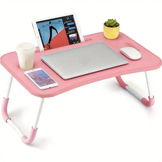 Portable Laptop Desk - Foldable Table Computer Desk - With Cup Holder And Drawer - Suitable For Use On Beds Sofas, Floors, Sinks 
Versatile great for prepping Two Colors Pink?Black