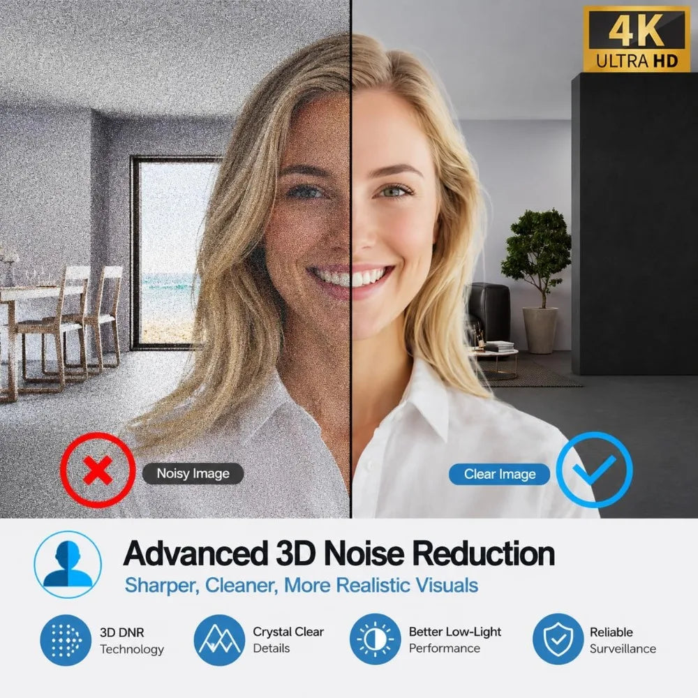 4K Webcam with AI Tracking, 100° Wide Angle, Remote Control, 10X Digital Zoom, 1080P 60fps, HDR, Dual Noise Cancelling Mics for Video Calls/Meetings/Streaming
