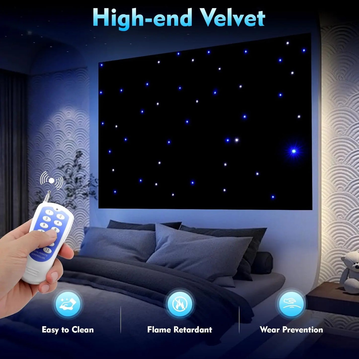 LED Star Curtain Backdrop Light Multi Stage Drape For Events