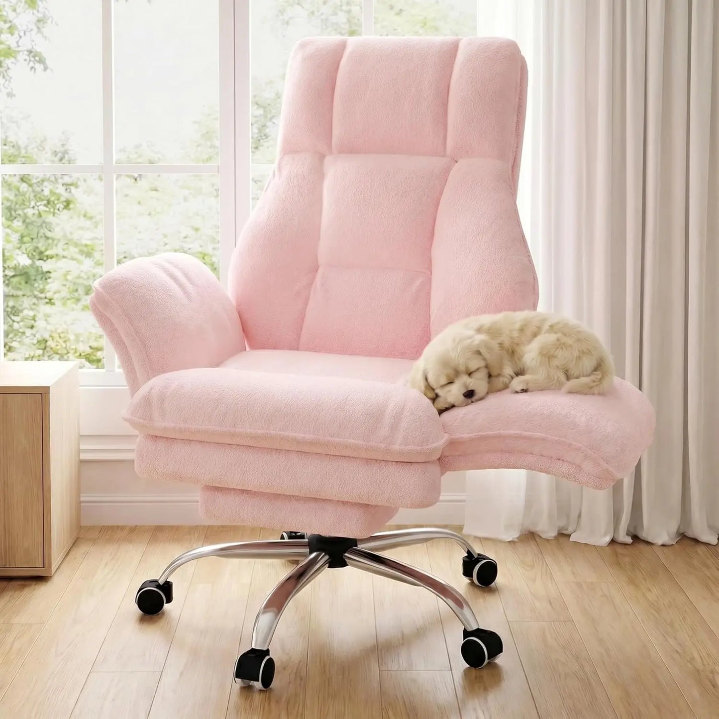 Big and Tall Office Chair, Executive Ergonomic Computer Gaming Chair with Foot Rest, Flip Armrests for Cross Legged, Multiple Colors
