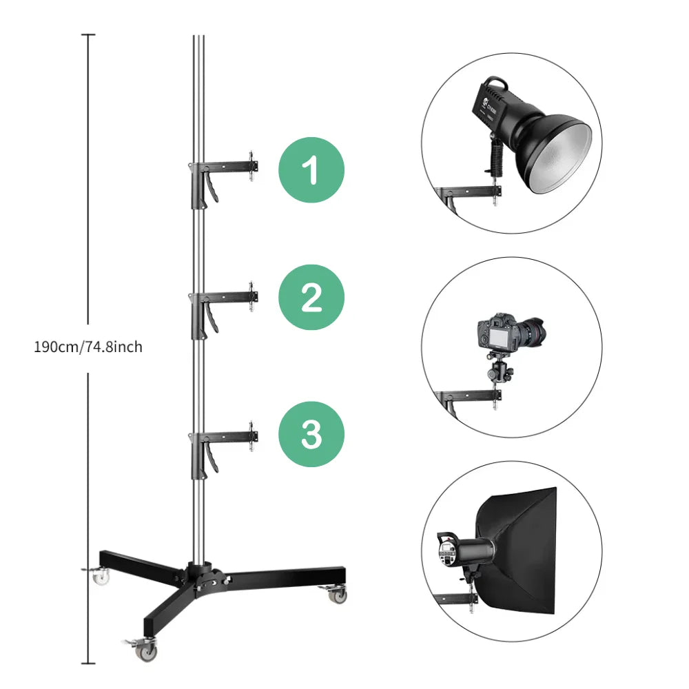 SH Studio Folding Lighting Tripod Stand for Photo Studio