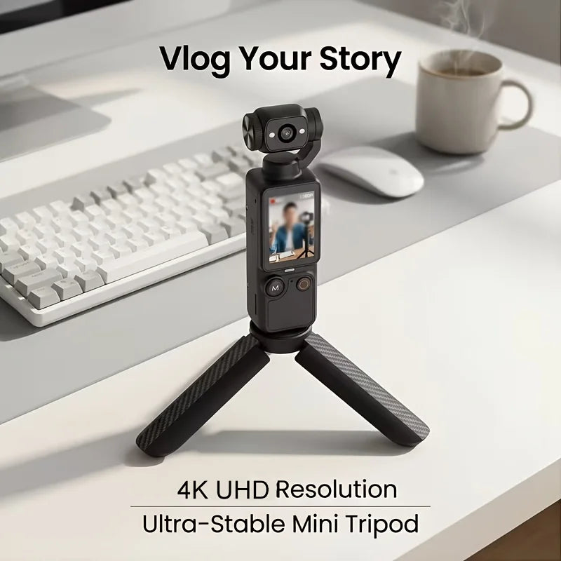 Ultra HD 4K Sports Camcorder, Ultra Light Body for Travel & Vlog, Comes with 32GB Memory Card and Tripod, Anti-Shock Stabilization, 180° Adjustable Flip Screen, Auto Focus, 2000mAh Rechargeable Battery *Ships From US*