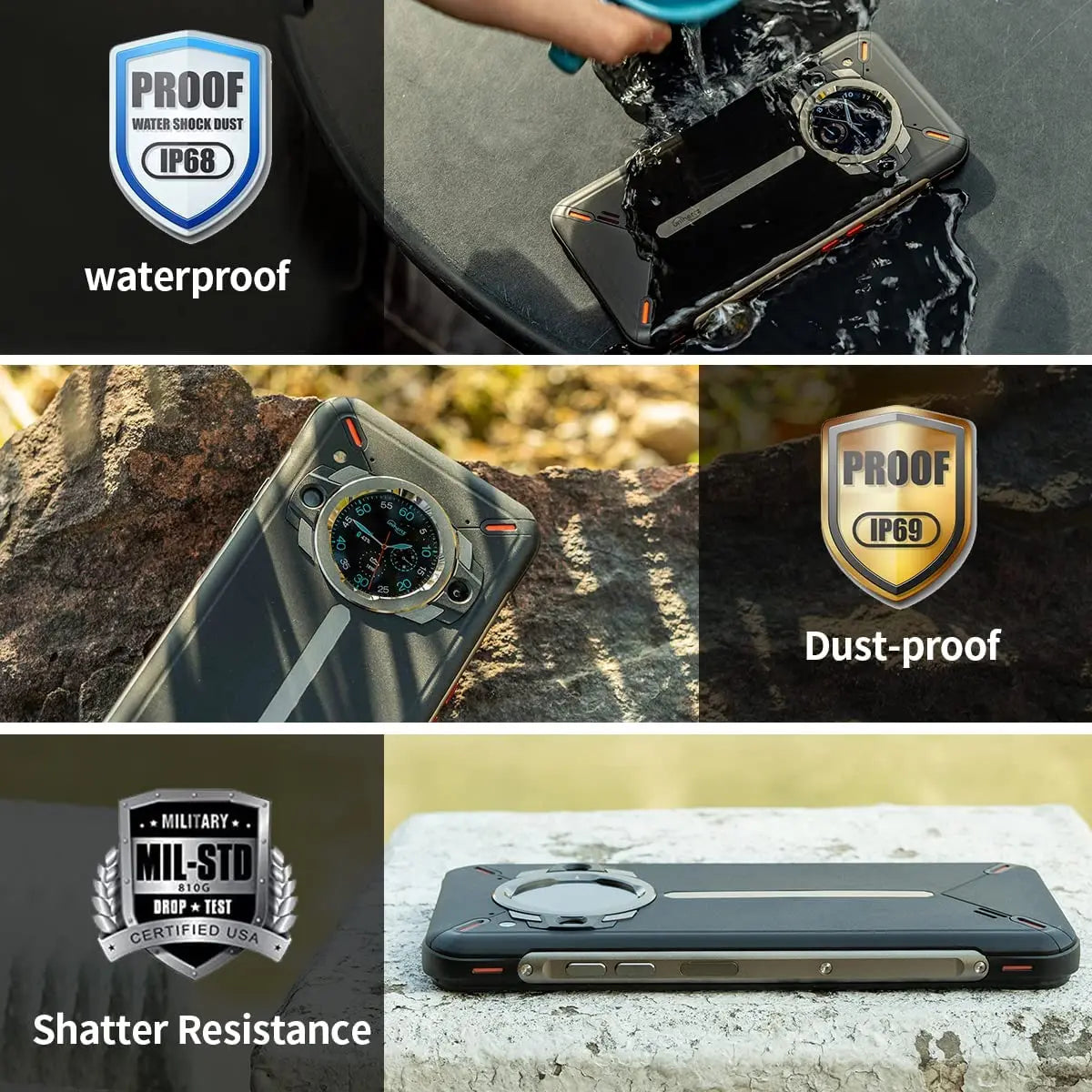 Unihertz TickTock S Rugged 5G Smartphone 8GB / 256GB Cell Phone 5200mAh  64MP Camera 30W 6.53" Screen Dimensity 700 Chipset