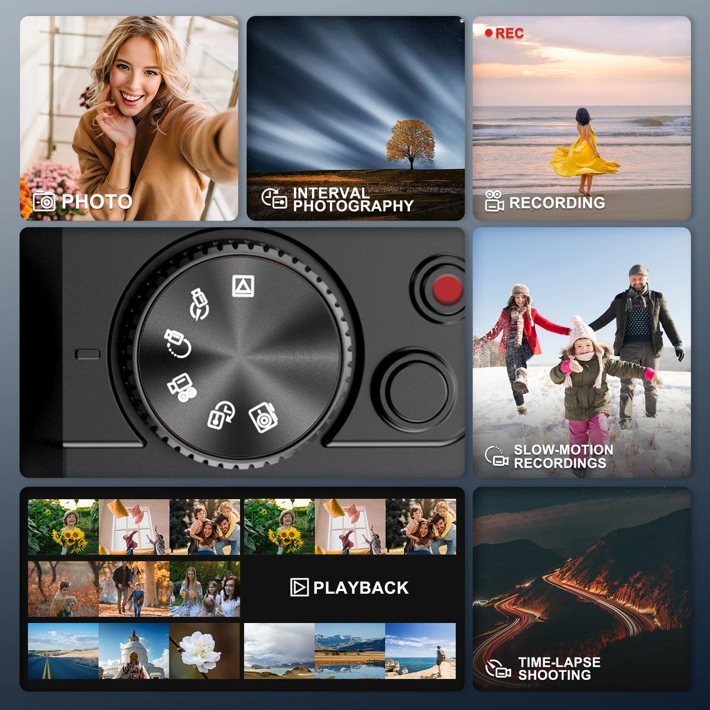 Professional Digital Camera NBD 4K Vlog Video Compact Camera with App Control WebCam Vintage Recorder YouTube