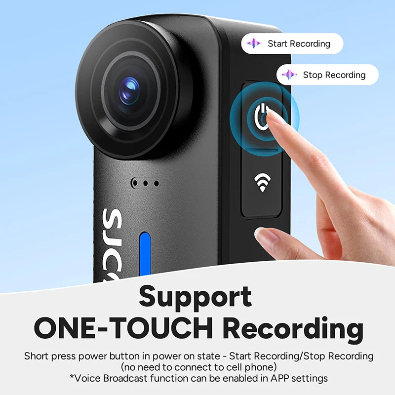 SJCAM C110+ Plus 4K 30FPS Action Camera Waterproof Sports Outdoor Cycling Fishing Vlog Camera Set for Security Work Guard Travel