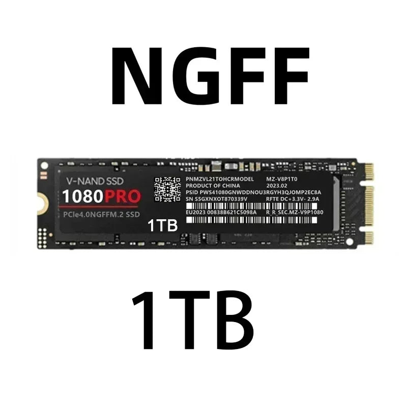 Original New 1080PRO M.2 NVMe PCIe4.0 SSD NGFF Internal Solid State Drive For PS5 Gaming Desktop Laptop PC **Ships from China**