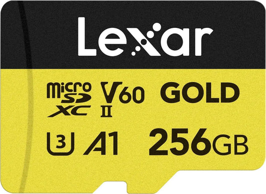 256GB Micro SD Card UHS-II V60 U3 A1 280/180MB/s for 4K Video Drone Action Camera