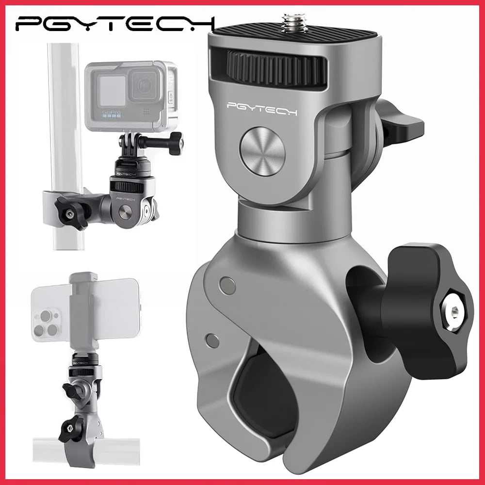 PGYTECH Super Clamp Mount 17mm To 37mm 1 4 Screw Adapter For Bicycle Cameras