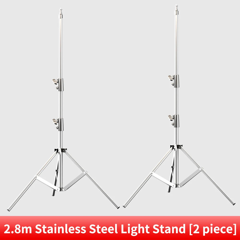 290cm Air Pressure Tripod Bearing 10kg for Camera Stainless Steel Light Stand For Ring Light Live Youtube and Photography Soft