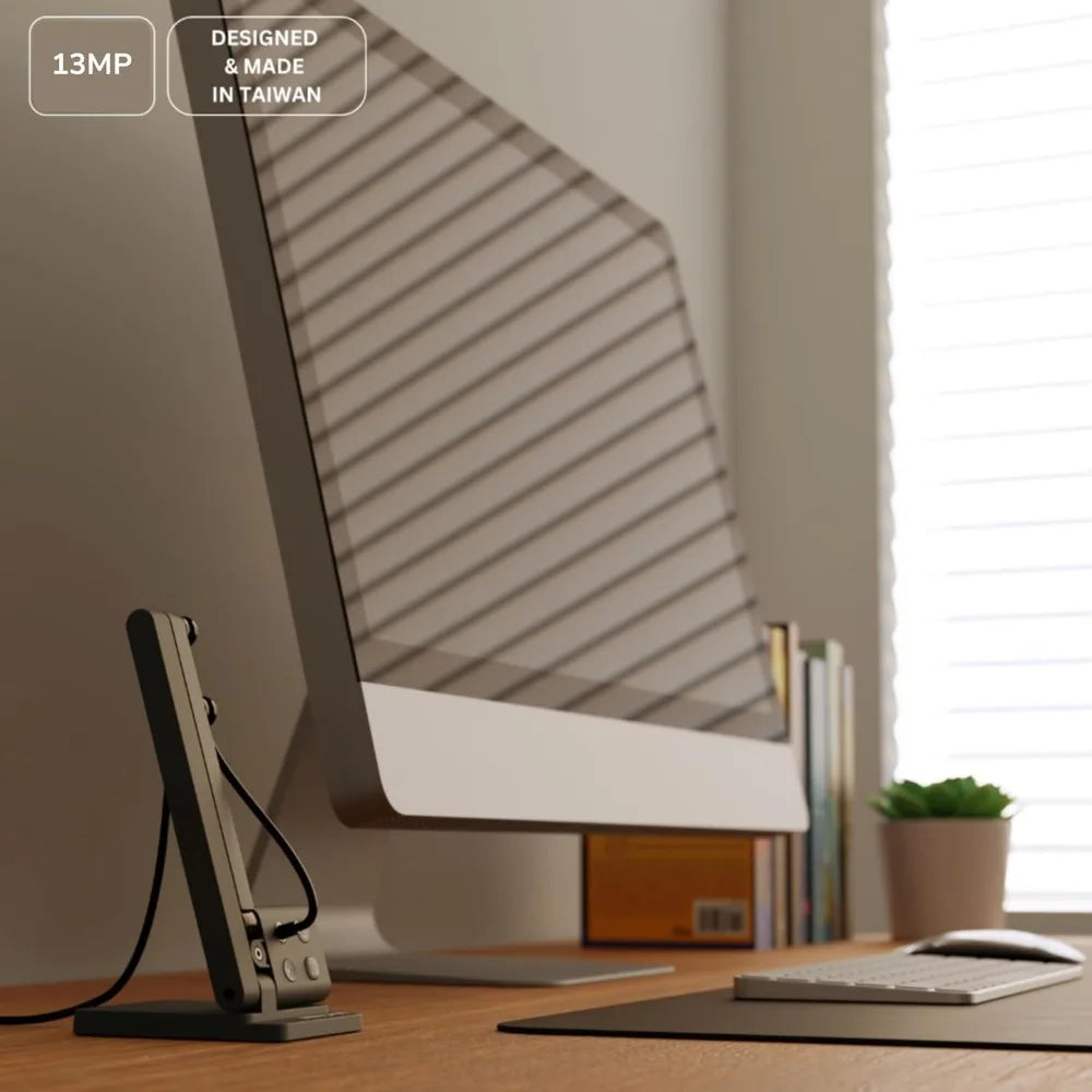 13MP 4K USB Document Camera with Built-in Light & Mic, Ultra HD for Live Demo, Remote Teaching, Web Conference, Compatible with PC, Mac, Chromebook