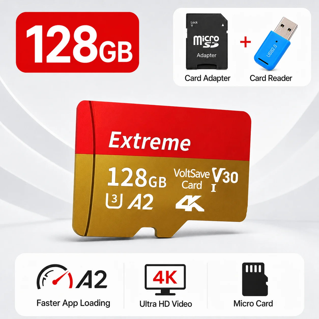 High Speed Reading Micro SD TF Memory Card 128GB for Monitoring - Specific Use Memory Storage for Digital Devices **Ships from China**